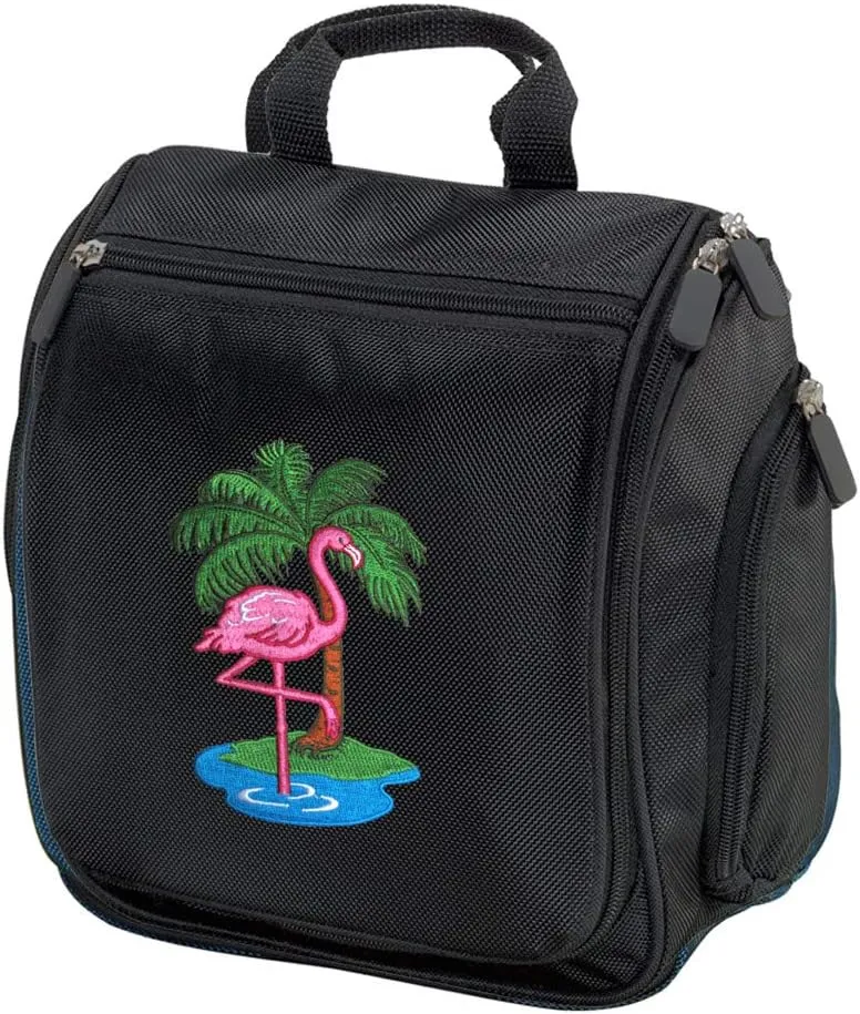 Flamingos Toiletry Bag Or Hanging Pink Flamingo Cosmetic Bag - Hangable Overnight Bag