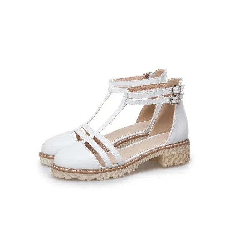 Flat-bottomed Flat-bottomed Buckle Fashion Sandals