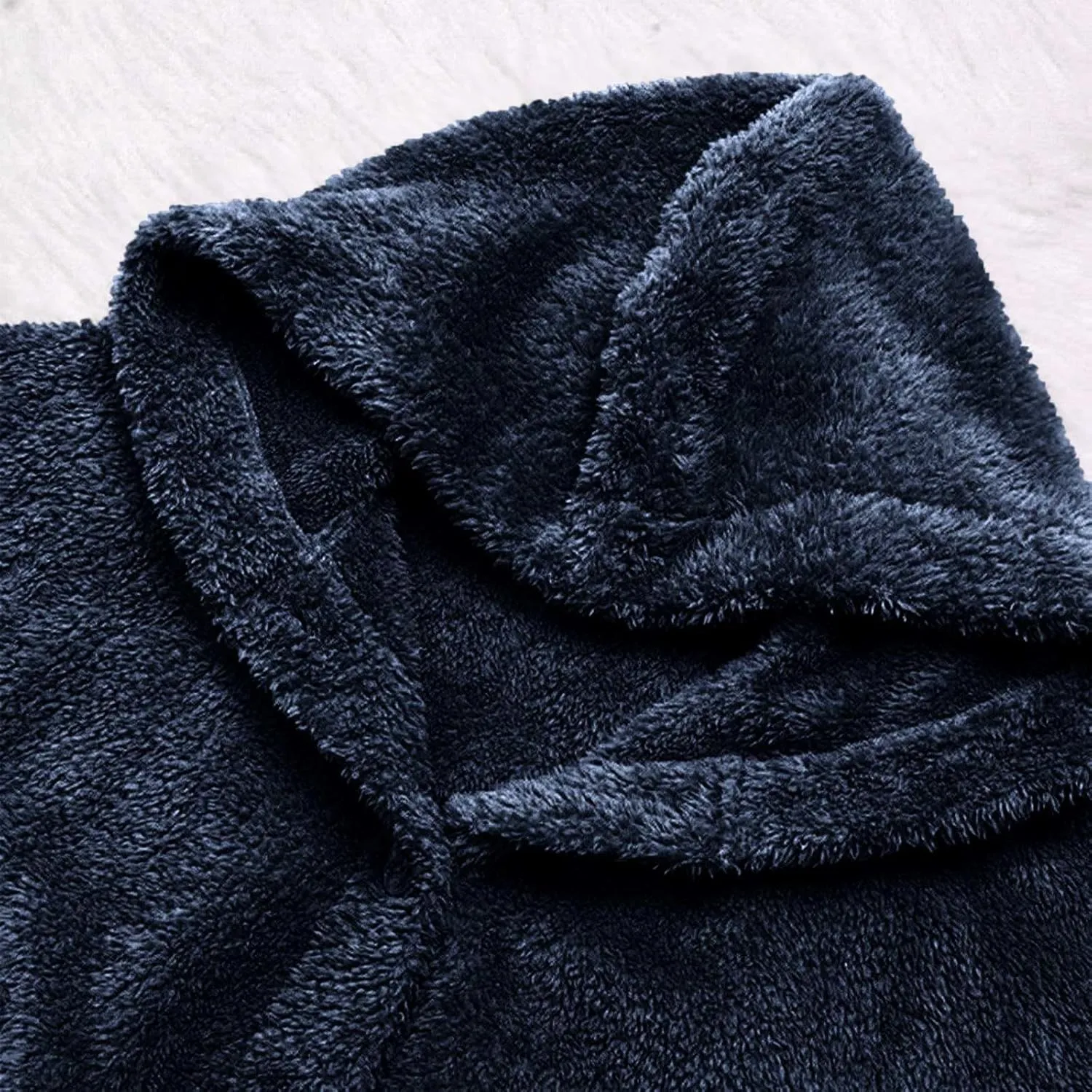 Fleece Coats for Women Plus Size Fuzzy Jacket Casual Hooded Warm Outerwear Solid Color Button Down Cardigan
