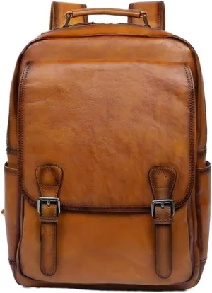 Genuine Leather Backpacks Mens Laptop Bags Briefcases Bookbags Computers Bags Travel Bags Casual Daypack 16.9Inch(Brown-1)