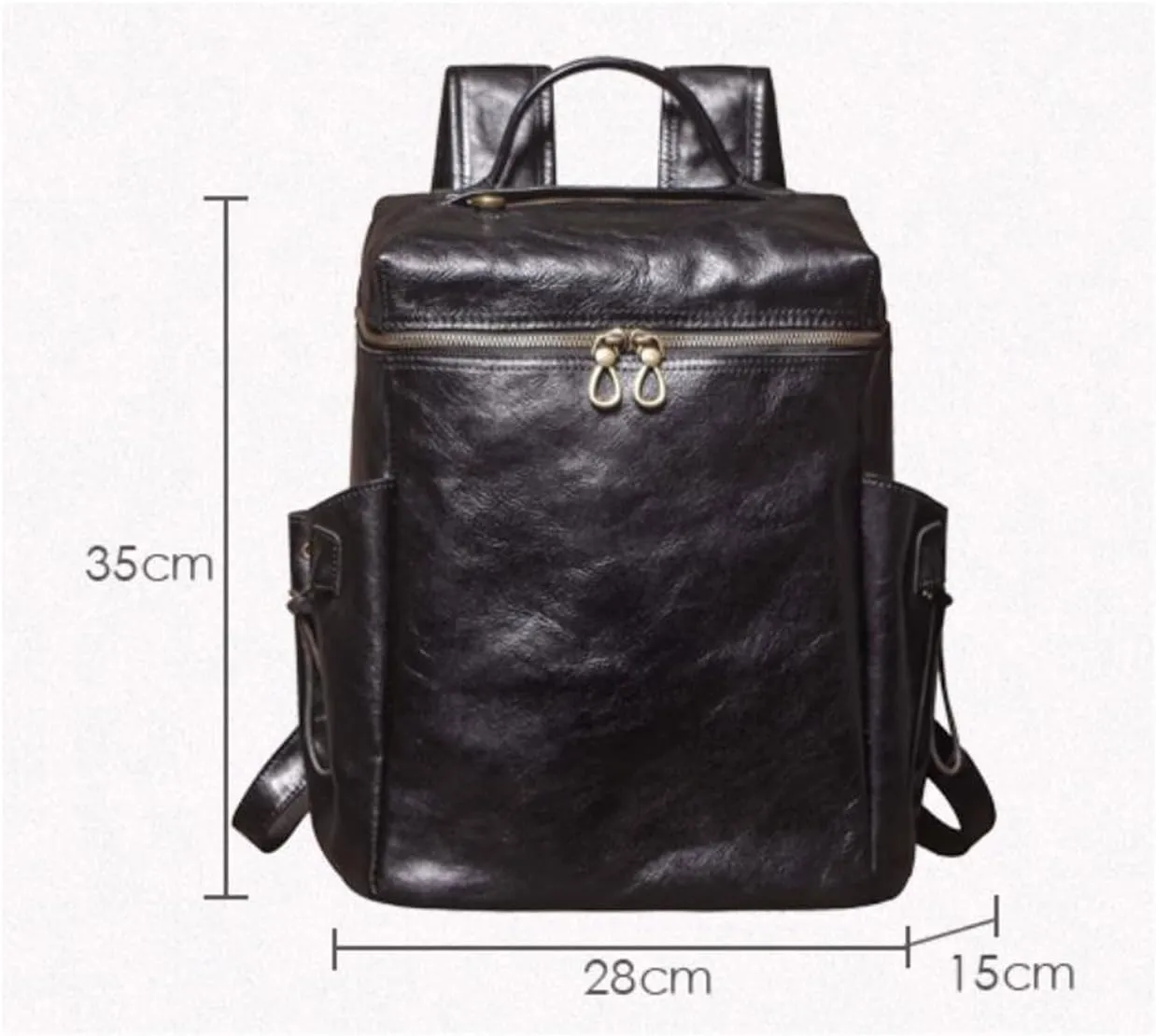 Genuine Leather Backpacks Travel Bags Laptop Bags Mens Luggage Casual Daypack Computers Bags Briefcases(Brown)