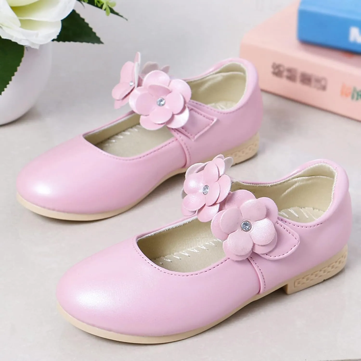 Girls Ballerina Flats Toddler Girls Dress Shoes Flower Girl Shoes Mary Jane Wedding Party Communion Shoes Flower