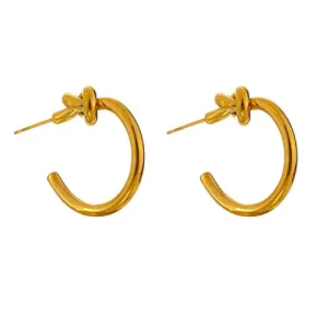 Gold Filled Hoop Earrings,Knot Earrings,Gold Hoops,Gold Earrings,Gold Plated Jewelry,Dainty Earrings,Charm Hoops,Tiny Earrings,Minimalist