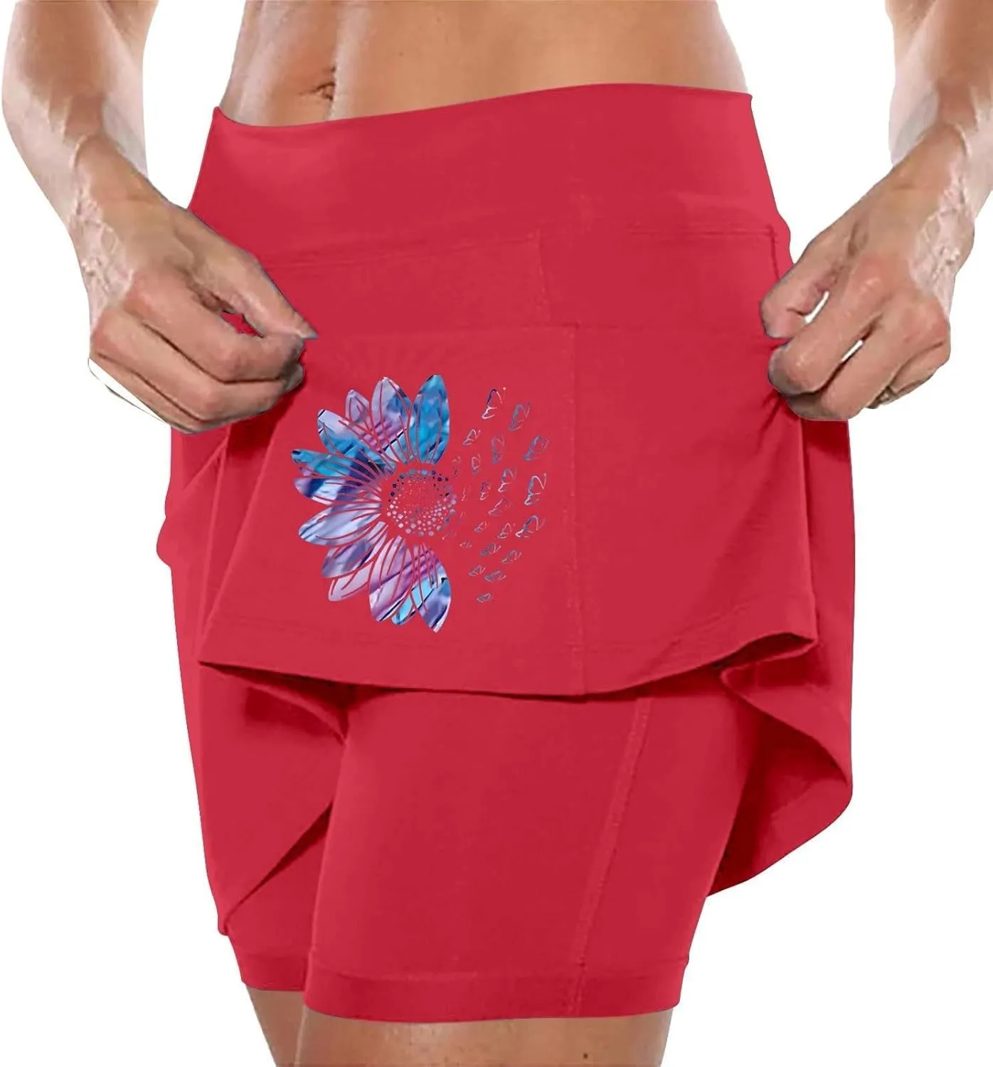 Golf Skorts for Women with Pockets Summer Athletic Workout Tennis Skirts with Shorts High Waist Athletic Skirt