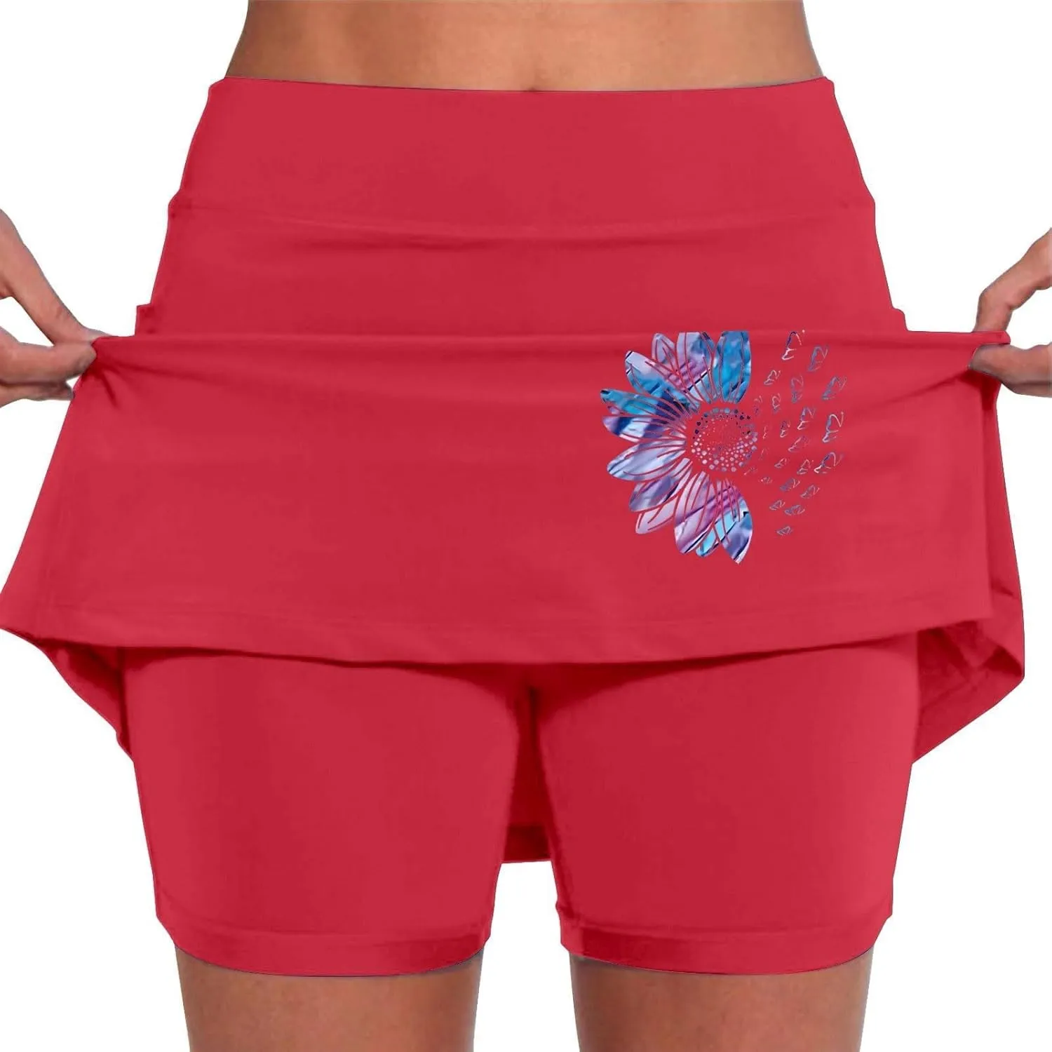 Golf Skorts for Women with Pockets Summer Athletic Workout Tennis Skirts with Shorts High Waist Athletic Skirt