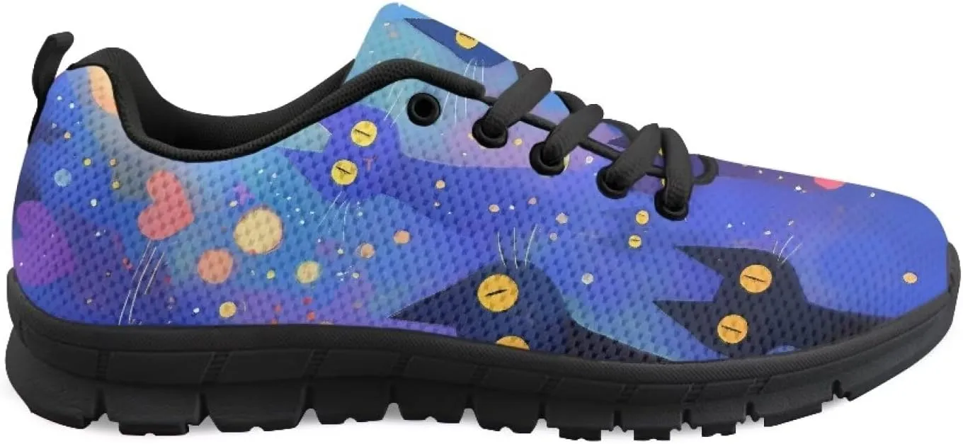 GOSTONG Womens Running Shoes Breathable Mesh Sneakers Non Slip Rubber Sole Lace up Outdoor Athletic Shoes Sole Black US 5-12