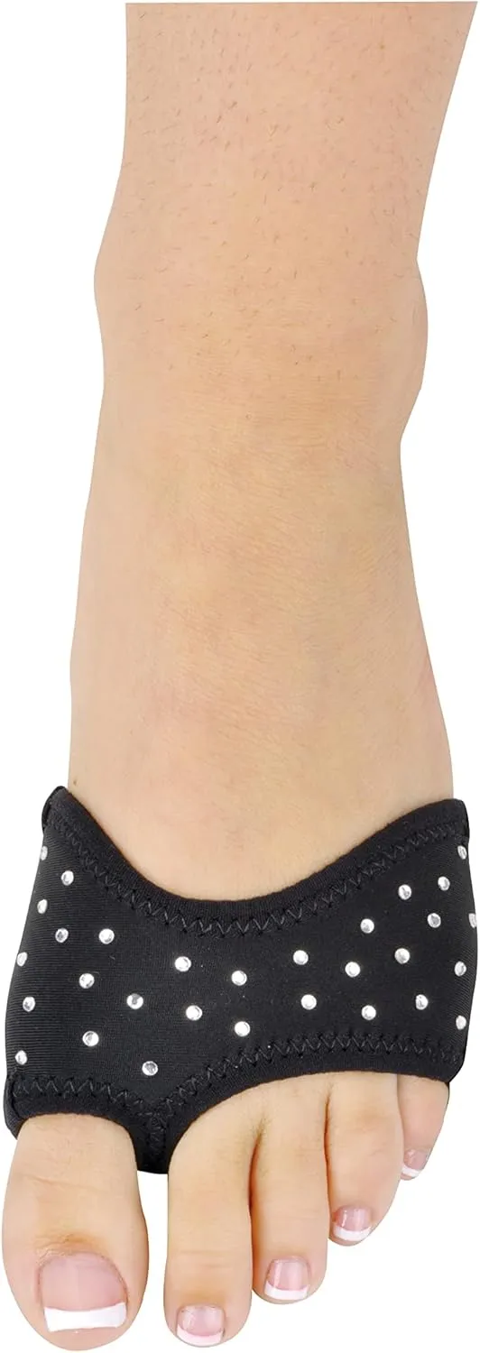 Half Soles Shoes Danshuz in Neoprene 14 color choices (Black with Stones Large)