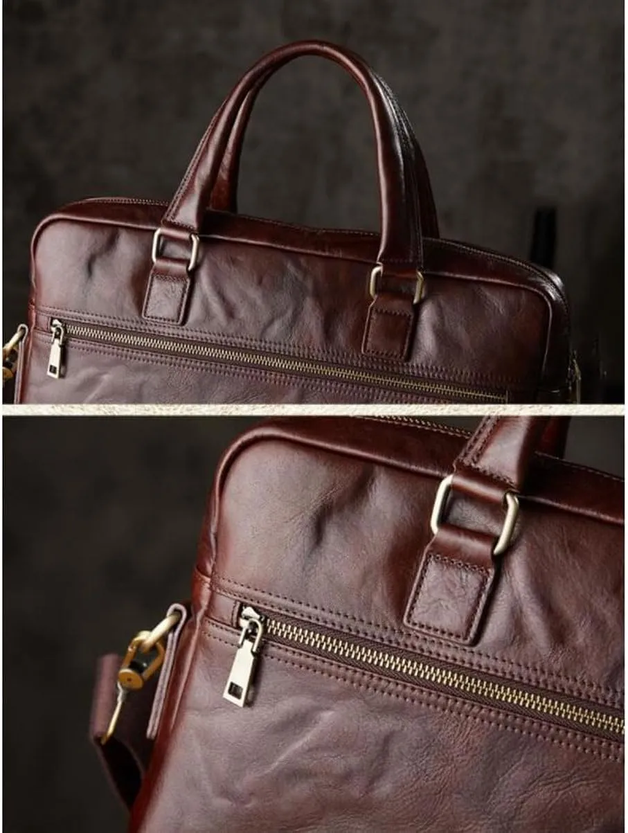 Handbags Mens Messenger Shoulder Bags Genuine Leather Business Briefcases Laptop Bags Computer Bags Crossbody Bags