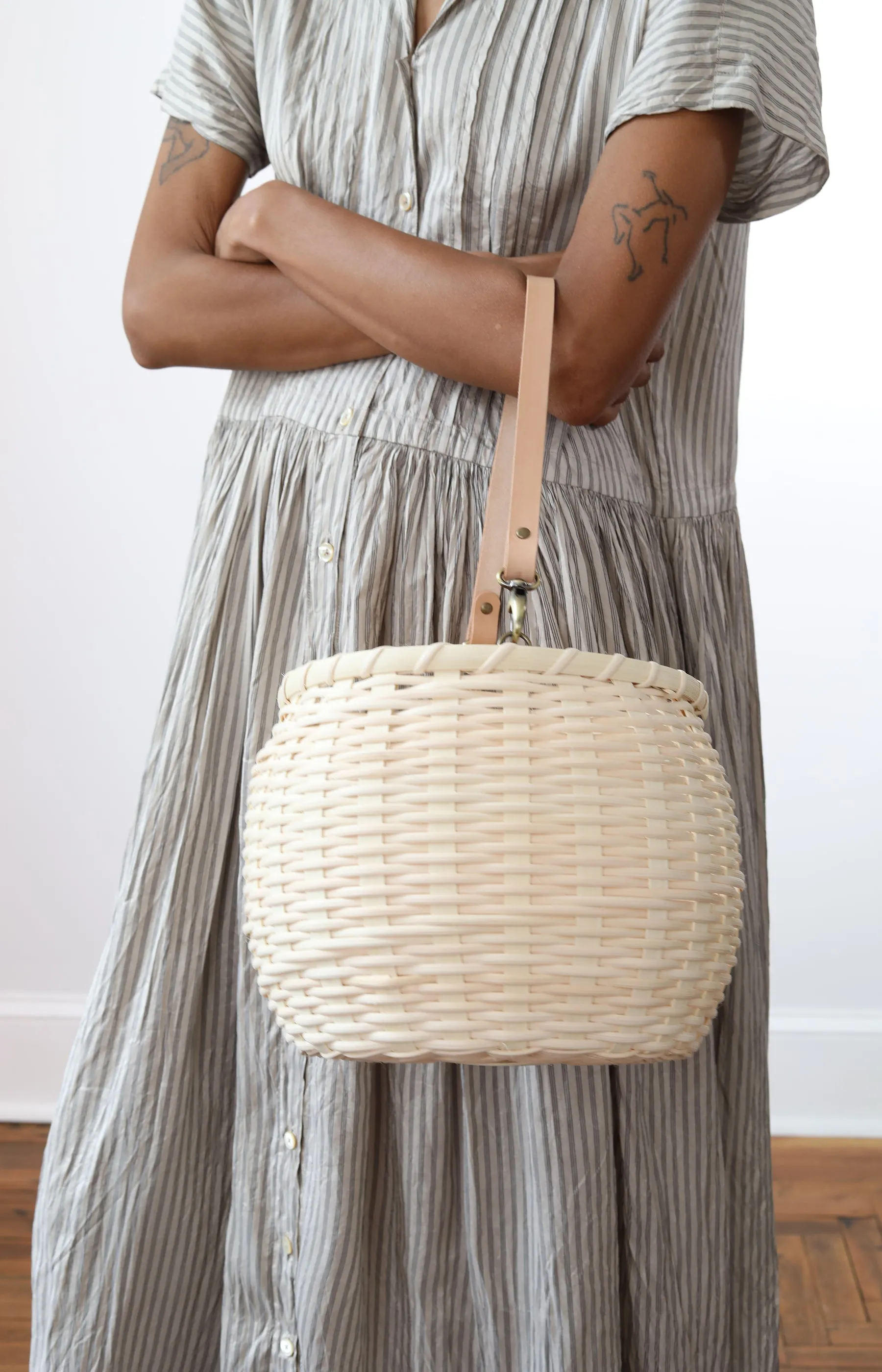 Handmade Natural Round Basket