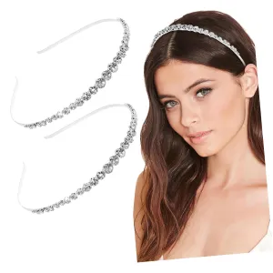Happyyami 2pcs Rhinestone Hair Bands for Boy Girl Hoops Creative Headdress Accessories Party Favors Eye-catching Ages