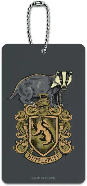 Harry Potter Hufflepuff Badger Crest Luggage Card Suitcase Carry-On ID Tag
