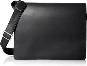 Harvard Distressed Leather Messenger Bag, Black, One Size