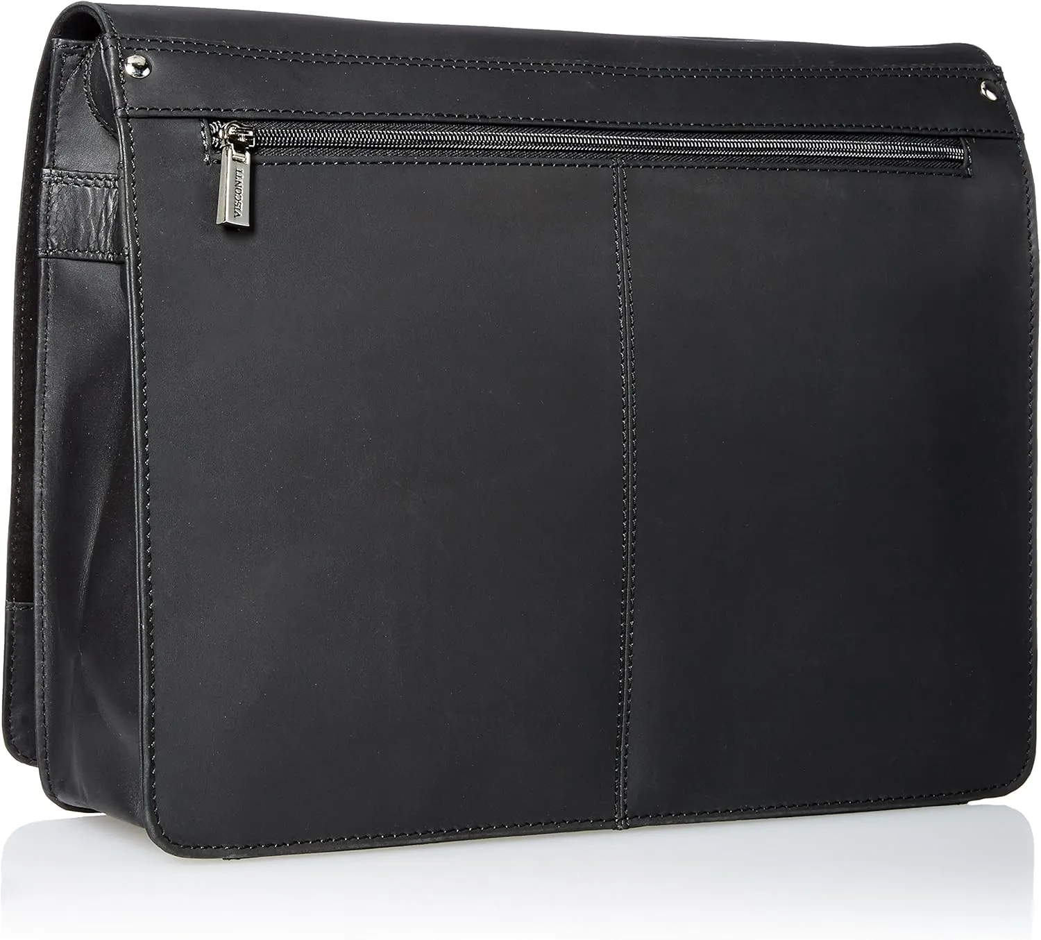 Harvard Distressed Leather Messenger Bag, Black, One Size