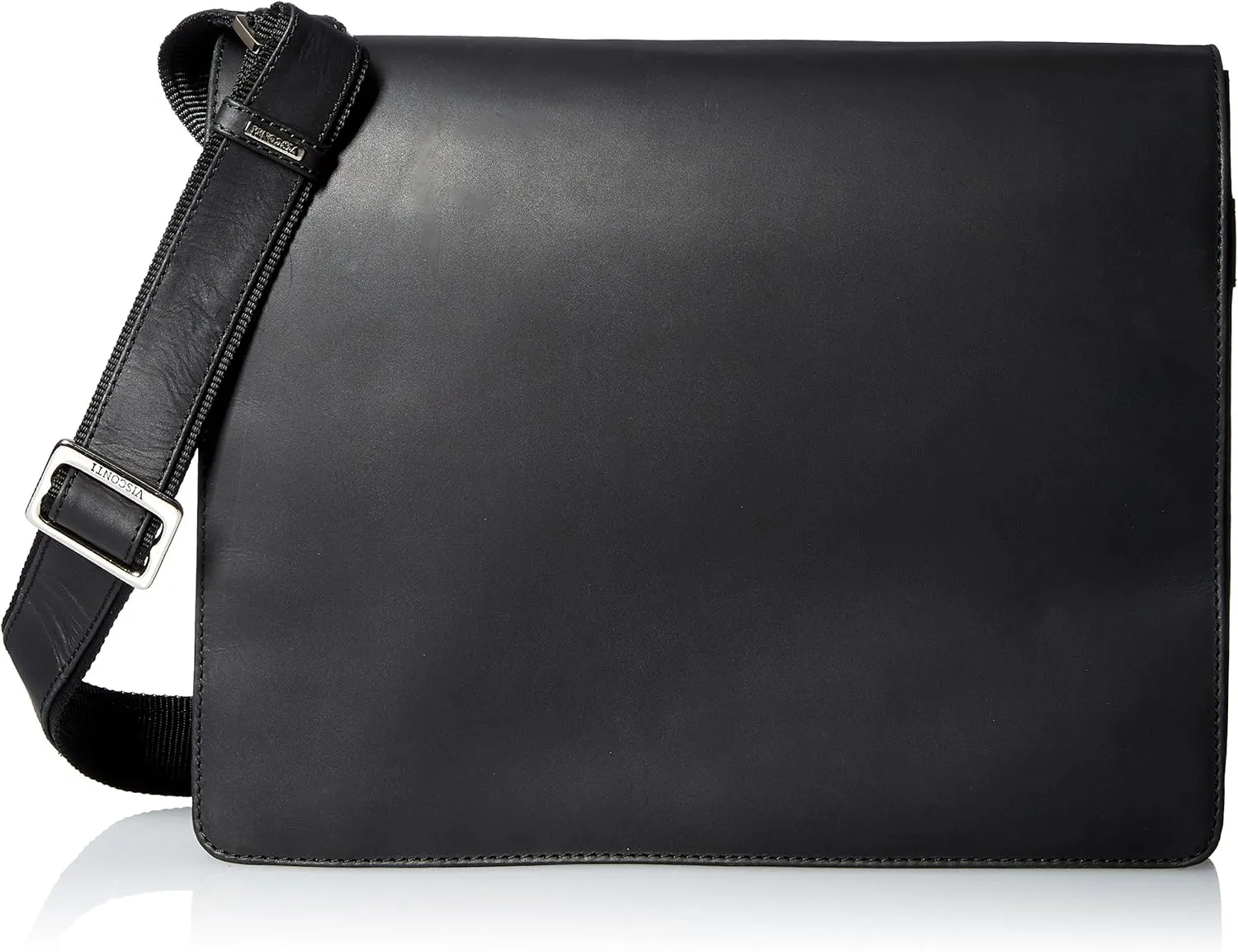 Harvard Distressed Leather Messenger Bag, Black, One Size