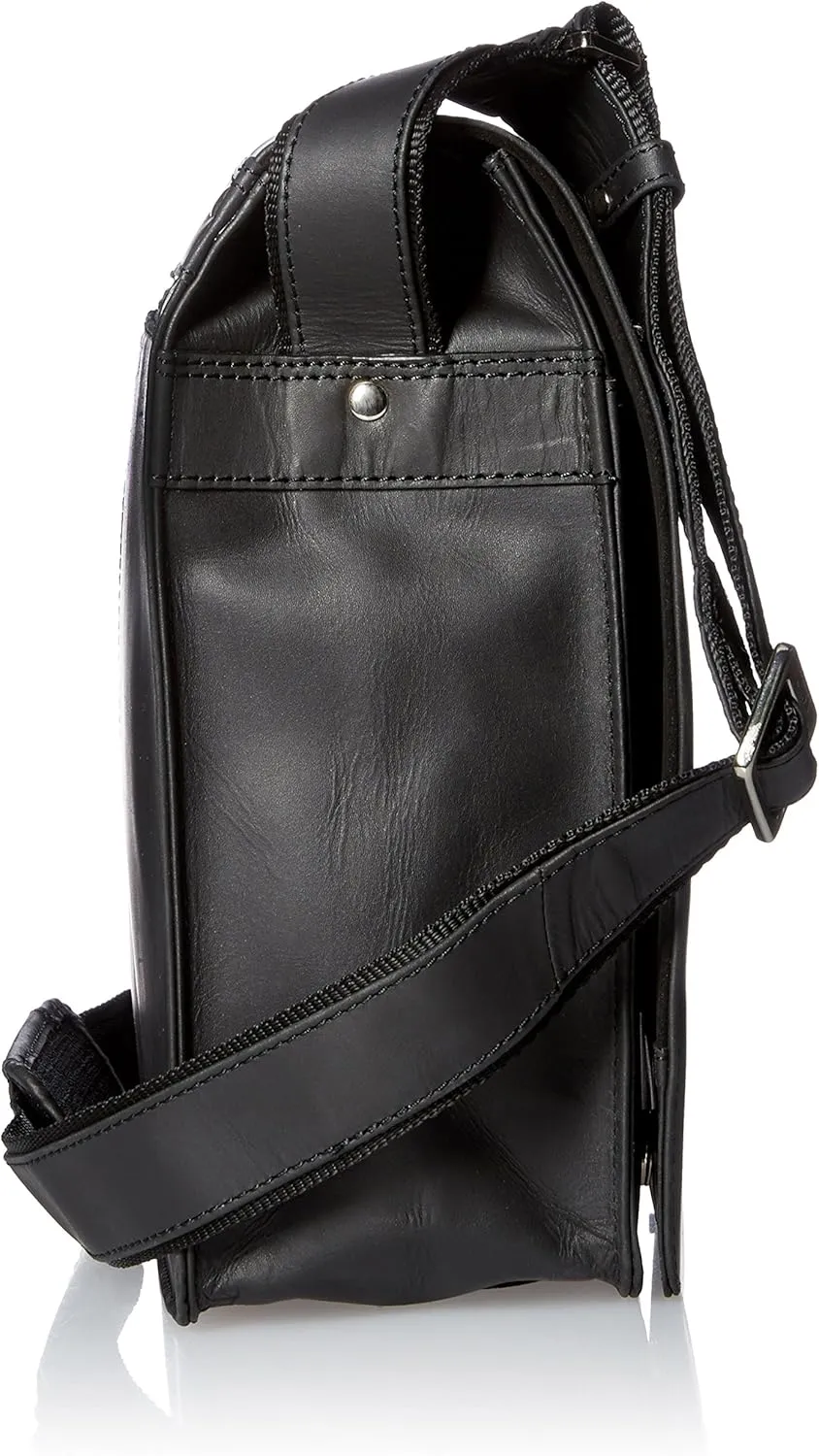 Harvard Distressed Leather Messenger Bag, Black, One Size