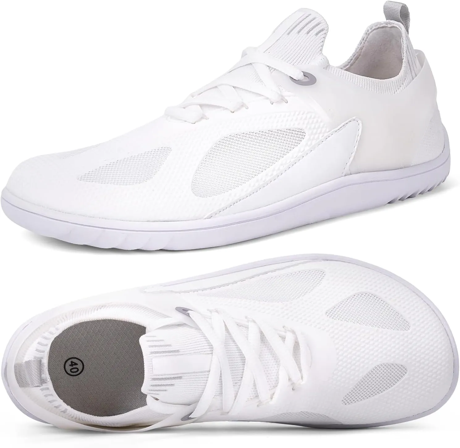 HiGropcore Barefoot Shoes for Men Wide Toe Box Zero Drop Arch Support Minimalist Gym Shoes Fashion Deadlift Cross Training Sneakers