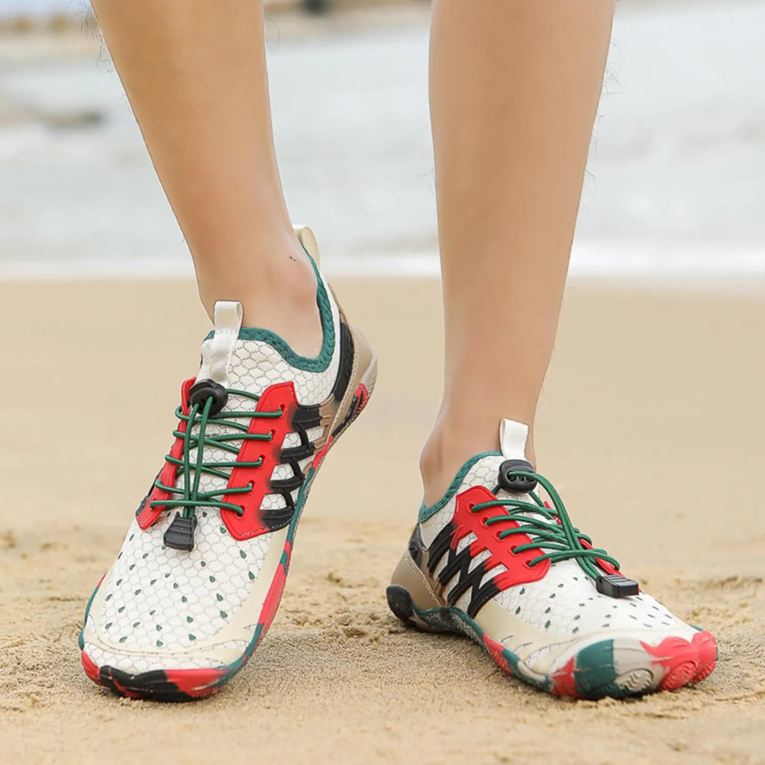HiGropcore Water Shoes Men Women, Barefoot Wide Toe Box Beach Shoes, Quick Dry Breathable Swim Aqua Socks with Drainage