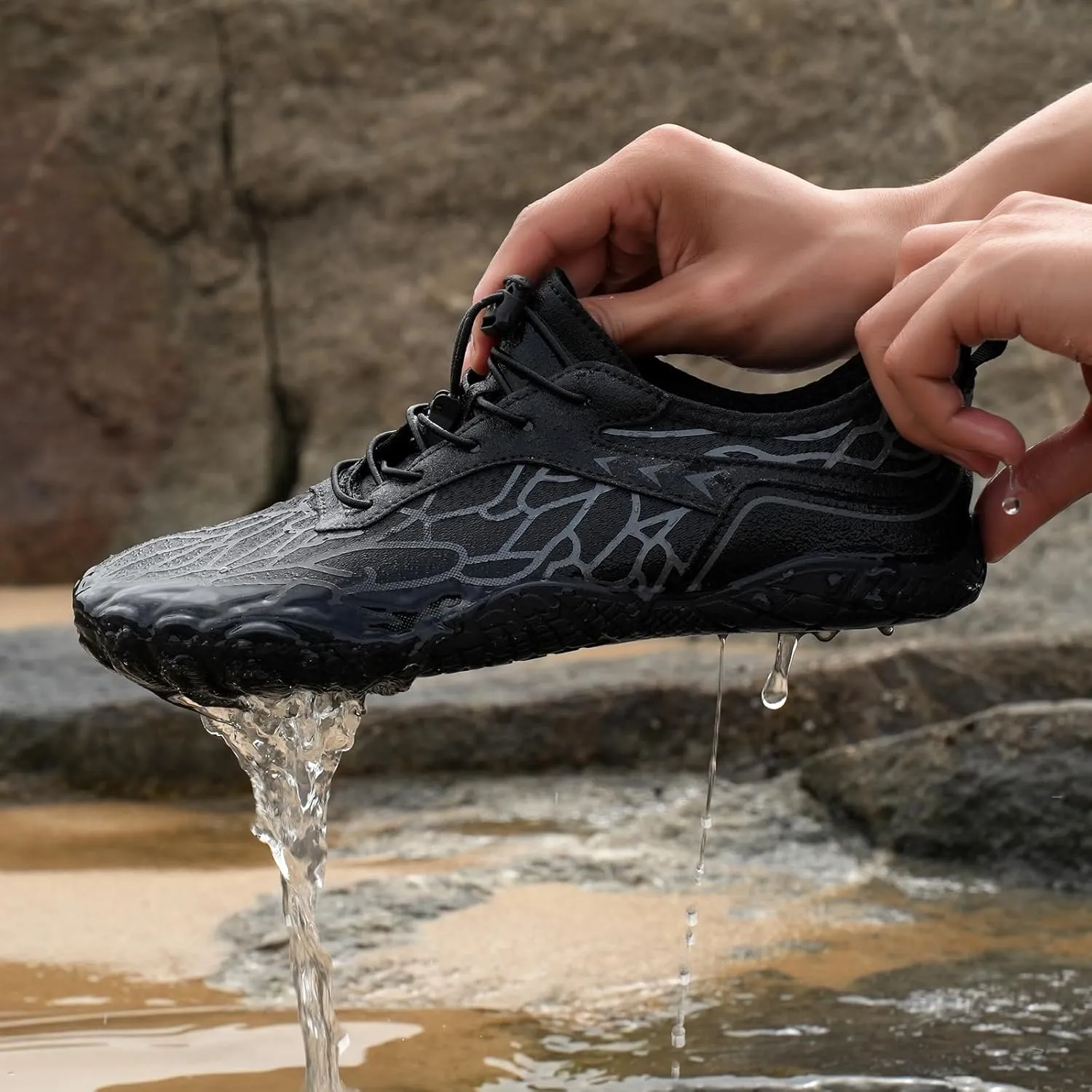 Hike Barefoot Shoes for Women Men Waterproof Trail Running Healthy & Non-Slip Barefoot Shoes Beach Pool Aqua Swim Surf Hiking Walking Footwear with Wide Toe Box