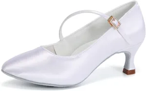 HIPPOSEUS Women's Ballroom Latin Dance Shoes Closed toe Suede sole dance shoes