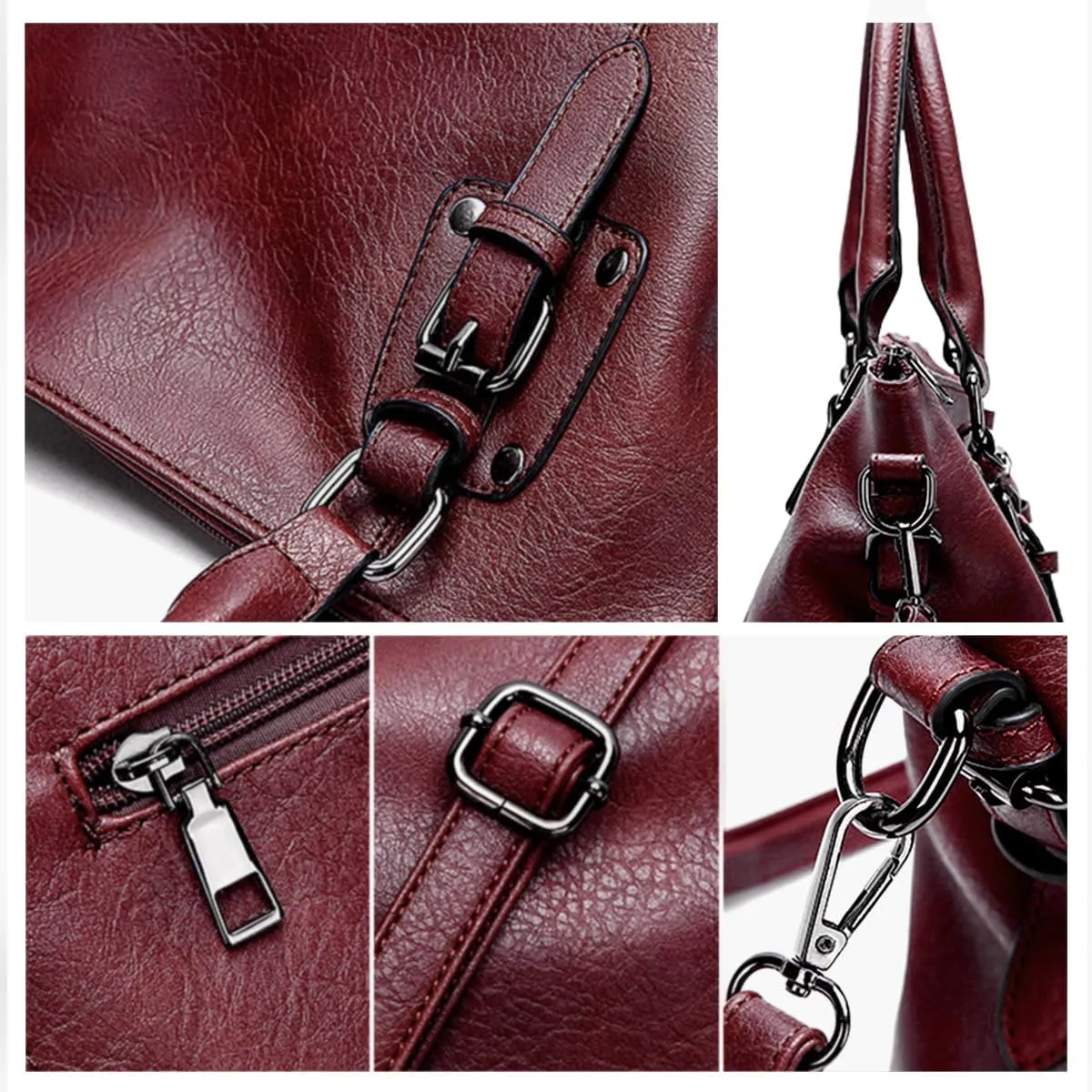 Hobo Tote Bag for Women Large Vegan Leather Purse with Adjustable Shoulder Strap