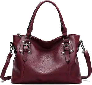 Hobo Tote Bag for Women Large Vegan Leather Purse with Adjustable Shoulder Strap