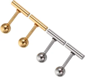 Homoyoyo 2pairs Stainless Steel Earrings for Women Lightweight Simple Design for Everyday Wear Weddings and Special Occasions