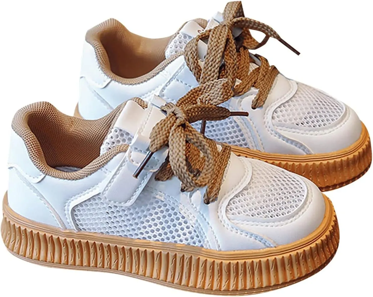 Infant Baby Shoes Girls' Shoes Cookie Sneakers Mesh Shoes Casual Children's Shoes Breathable Solid Tied Canvas Shoes