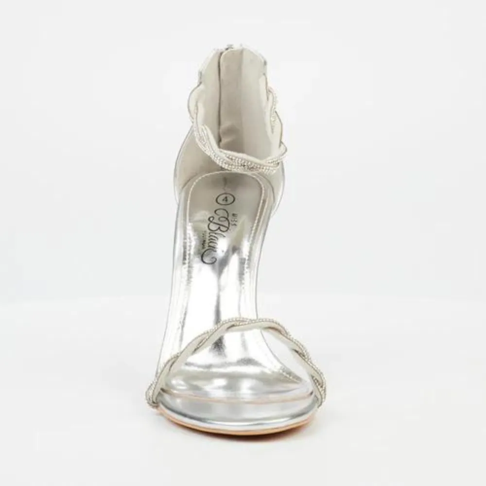 Jazz 9 - Silver Open Toe Heel