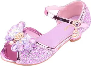 Kids Girls Glitter Butterfly Sandals Sequin hinestone Dress Shoes Little/Big Kids Fashion Girls Slippers Clog