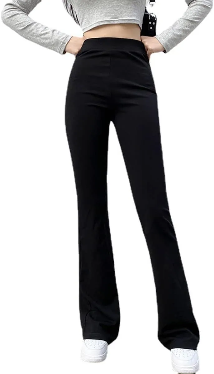 Korean Style Women's Trousers Women's High Waist Wide Leg Pants Women's Flared Pants Casual Pants