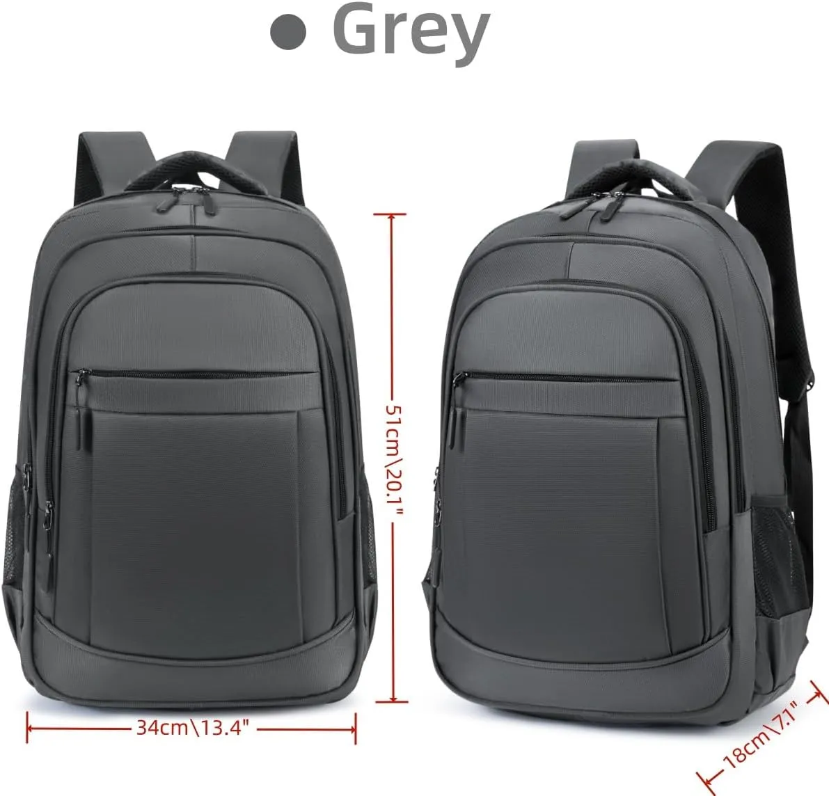 large capacity backpack, 17 "laptop backpack, casual backpacks, travel backpacks College backpack (Grey)