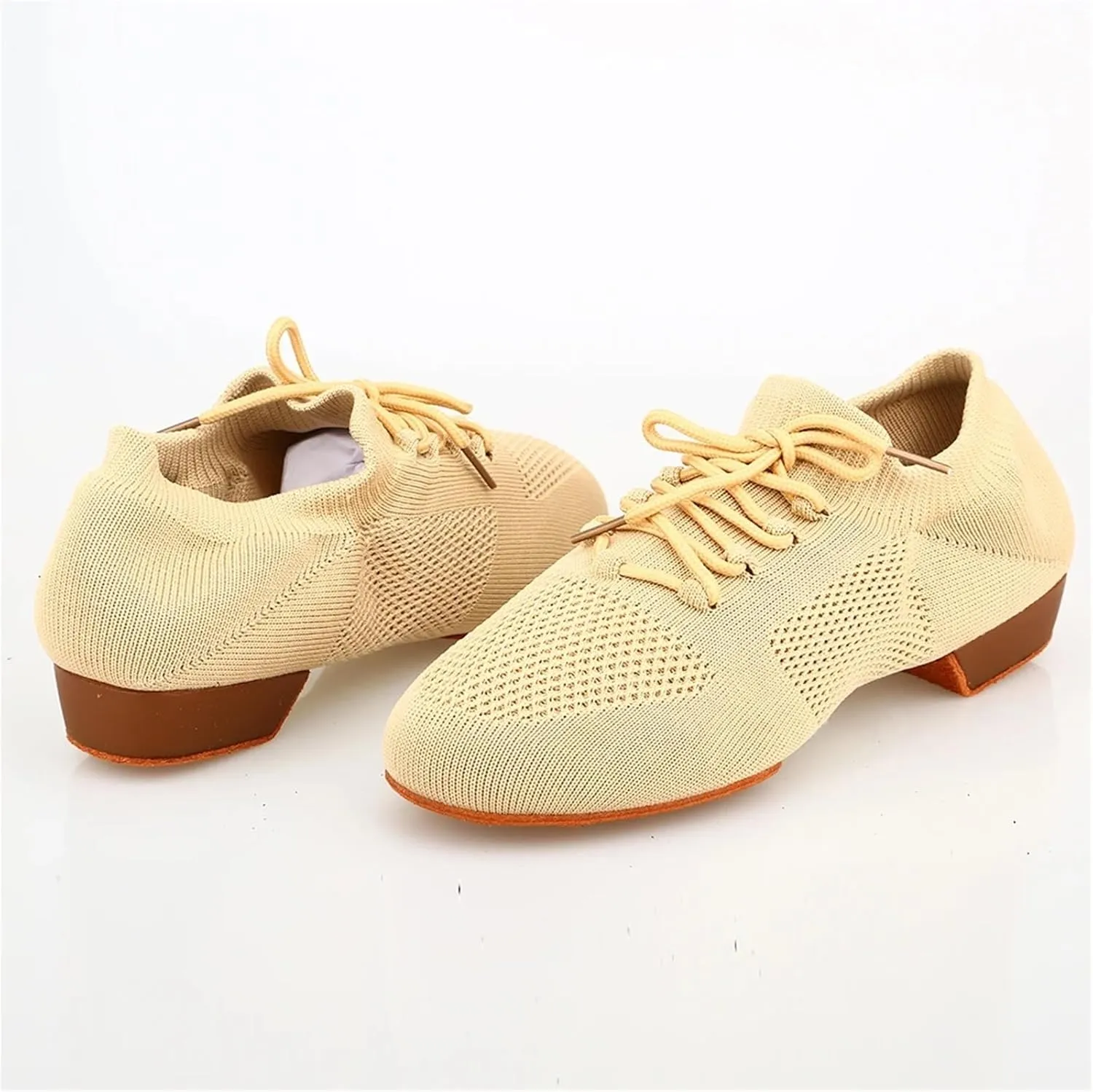 Latin Dance Shoes for Women Dance Shoes for Women Jazz Salsa Ballroom Dancing Shoes Mesh Casual Flat Sprots Shoe Yoga Sneakers(Black,39)