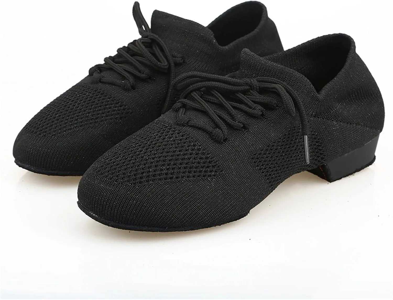 Latin Dance Shoes for Women Dance Shoes for Women Jazz Salsa Ballroom Dancing Shoes Mesh Casual Flat Sprots Shoe Yoga Sneakers(Black,39)