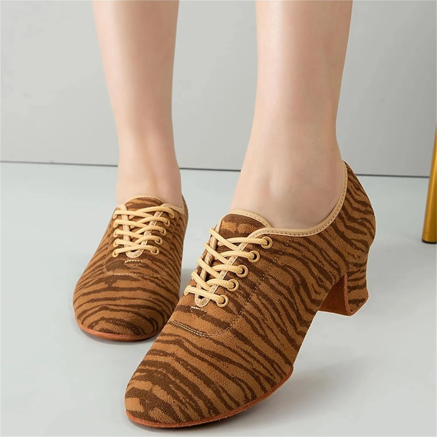 Latin Dance Shoes for Women Latin Dance Shoes Women Jazz Ballroom Salsa Dancing Training Adult Woman Practice Tango Shoe 5cm Heel Sneaker Size 35-42