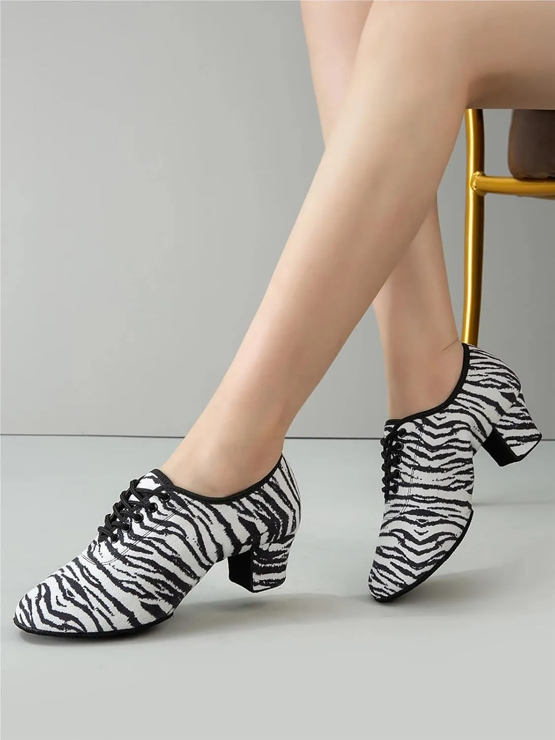 Latin Dance Shoes for Women Latin Dance Shoes Women Jazz Ballroom Salsa Dancing Training Adult Woman Practice Tango Shoe 5cm Heel Sneaker Size 35-42