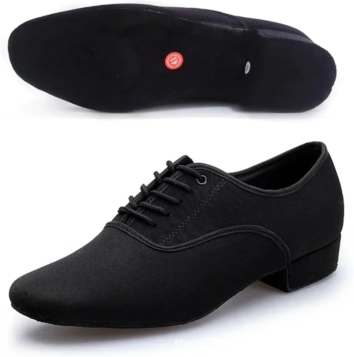 Latin Dance Shoes for Women Men's Jazz Sneaker for Men Professional Black Oxford Upper Latin Salsa Shoe Plus Size Low Heel Tango Ballroom Dance Shoes