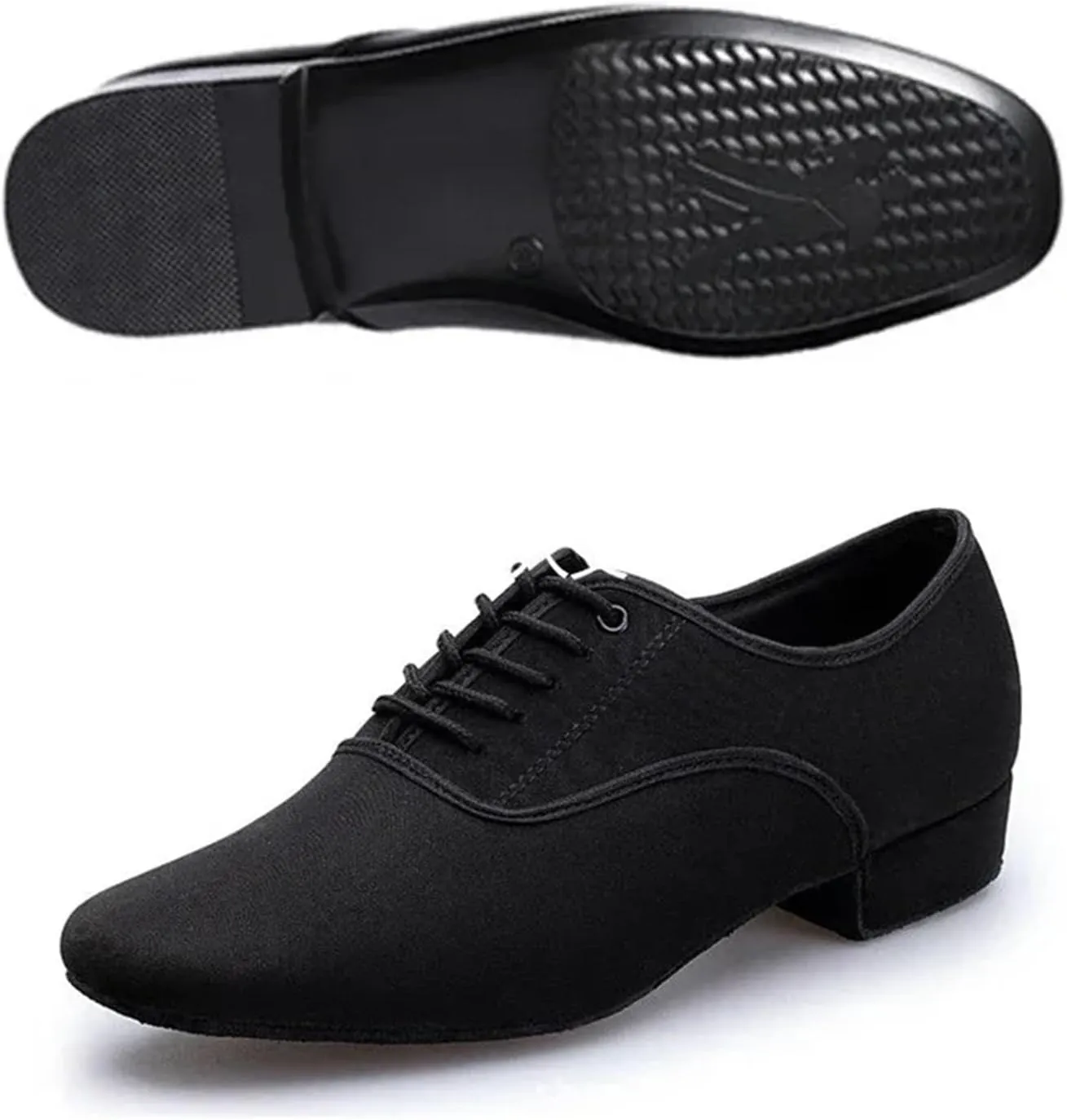 Latin Dance Shoes for Women Men's Jazz Sneaker for Men Professional Black Oxford Upper Latin Salsa Shoe Plus Size Low Heel Tango Ballroom Dance Shoes