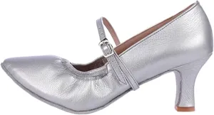 Latin Dance Shoes for Women Shoes Women Latin Salsa Dance Shoes Girls Heels 5cm 7cm Modern Ballroom Shoes Ladies(Silver 7cm Heel,38)