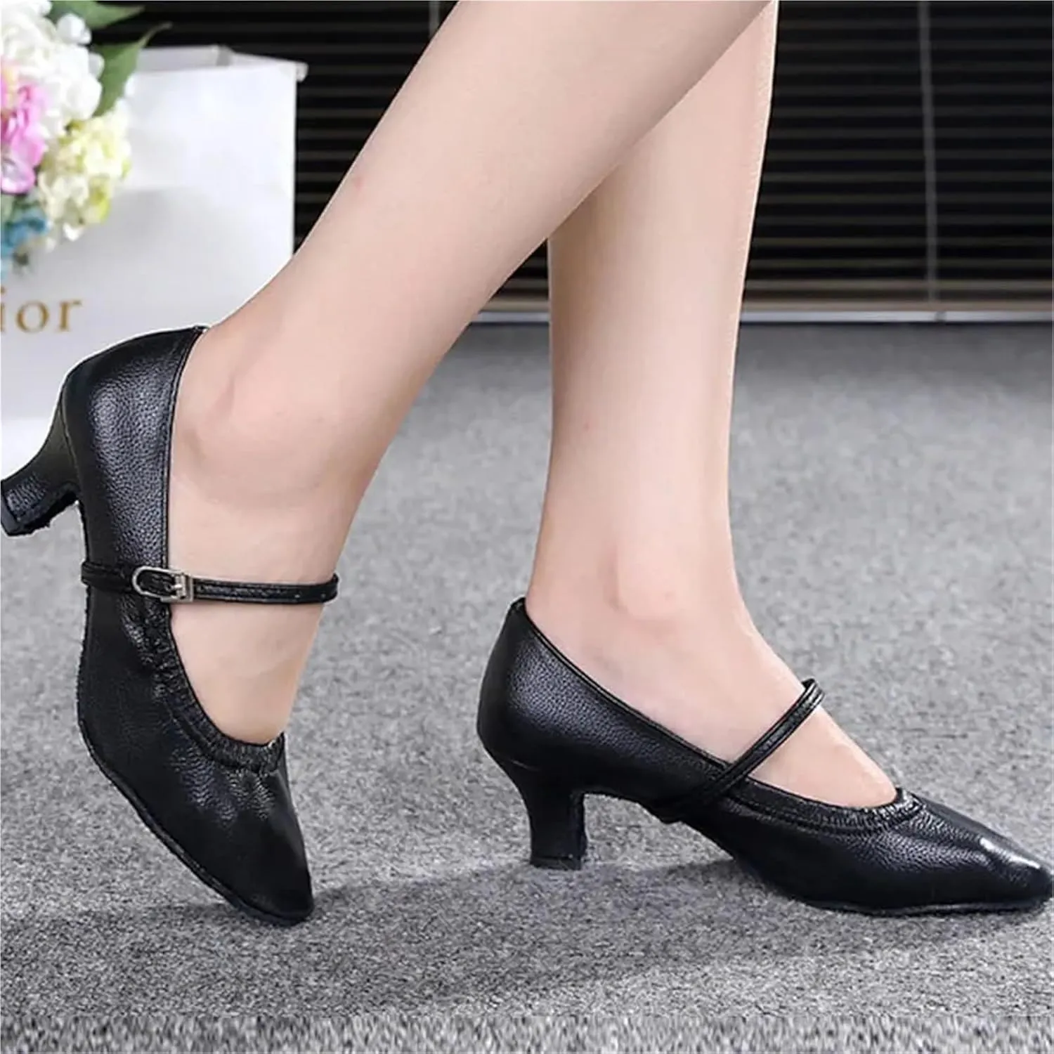 Latin Dance Shoes for Women Shoes Women Latin Salsa Dance Shoes Girls Heels 5cm 7cm Modern Ballroom Shoes Ladies(Silver 7cm Heel,38)