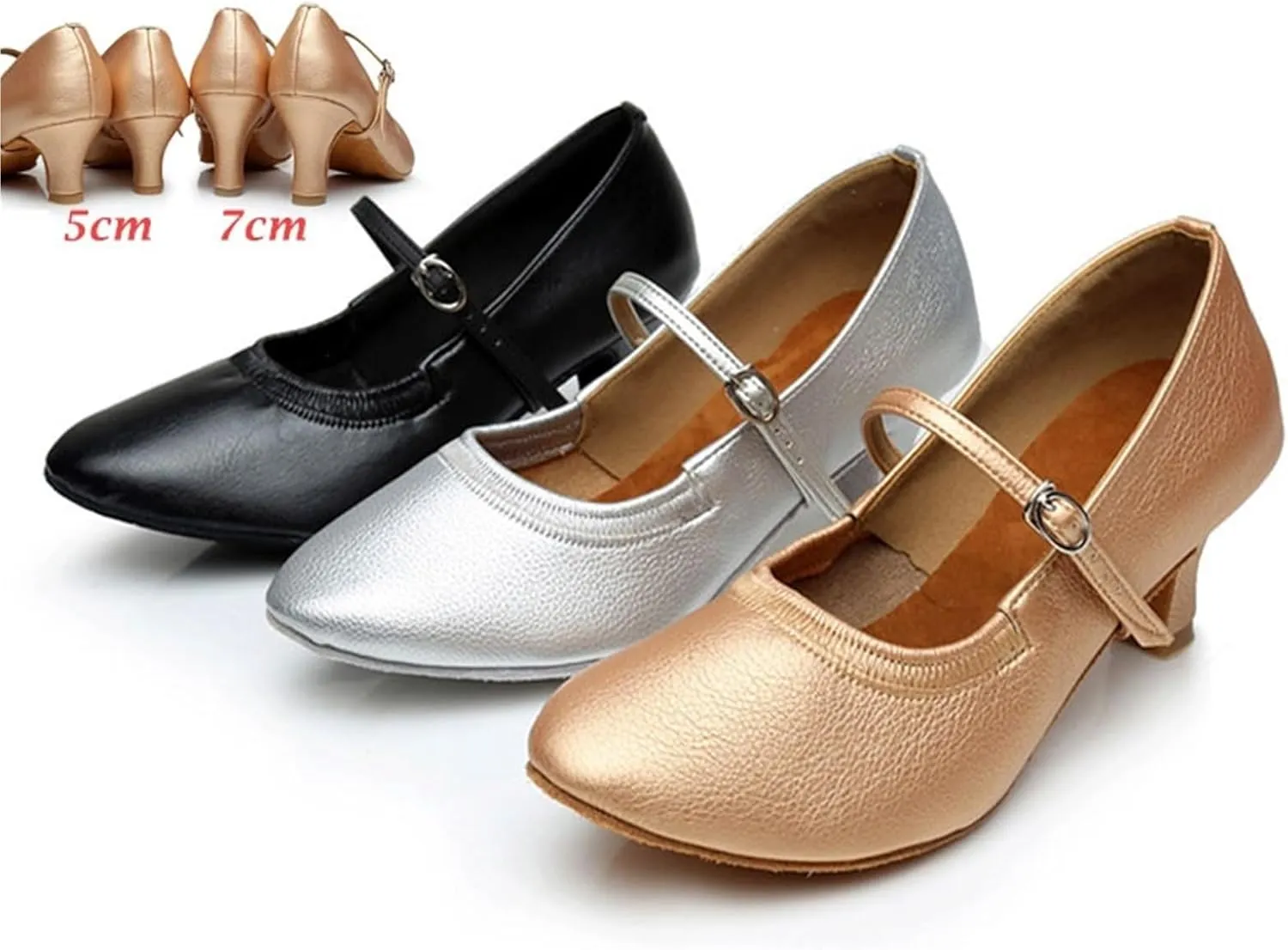 Latin Dance Shoes for Women Shoes Women Latin Salsa Dance Shoes Girls Heels 5cm 7cm Modern Ballroom Shoes Ladies(Silver 7cm Heel,38)