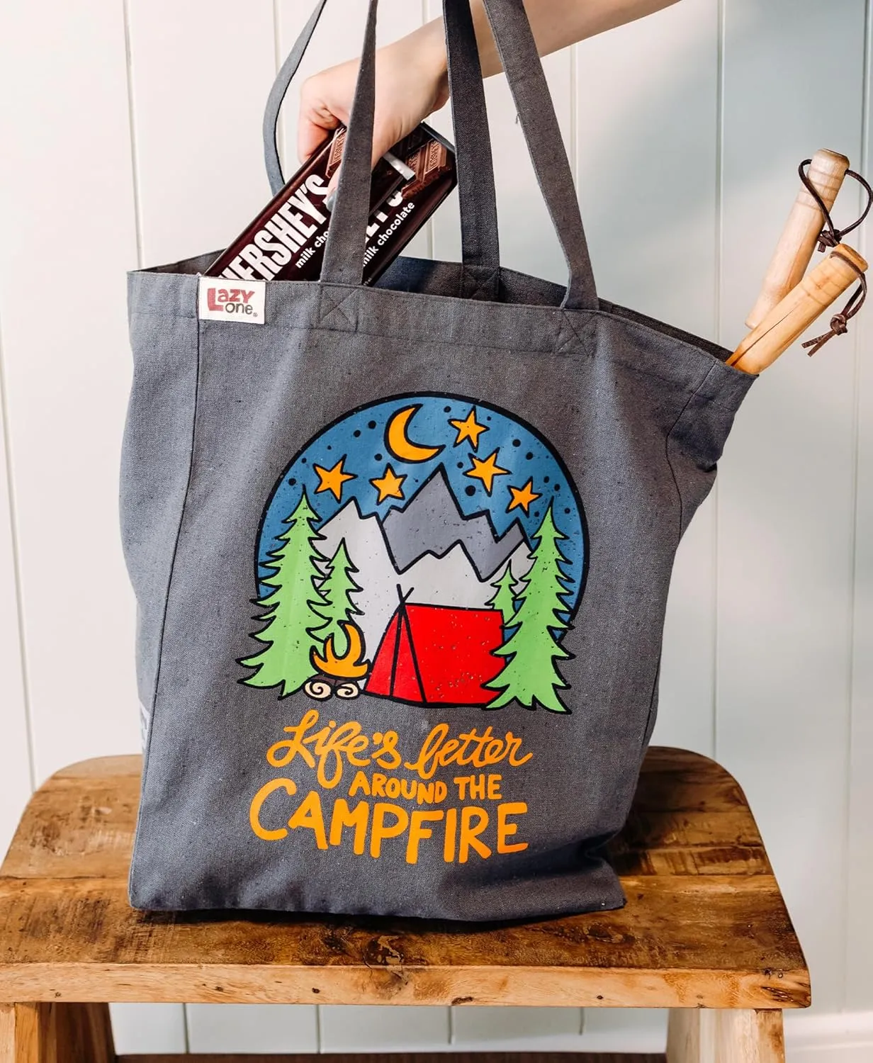 Lazy One Canvas Tote Bag, Novelty Tote Bag for Women and Men, Reusable Shopping Bags, Perfect for Shopping, Travel and Work
