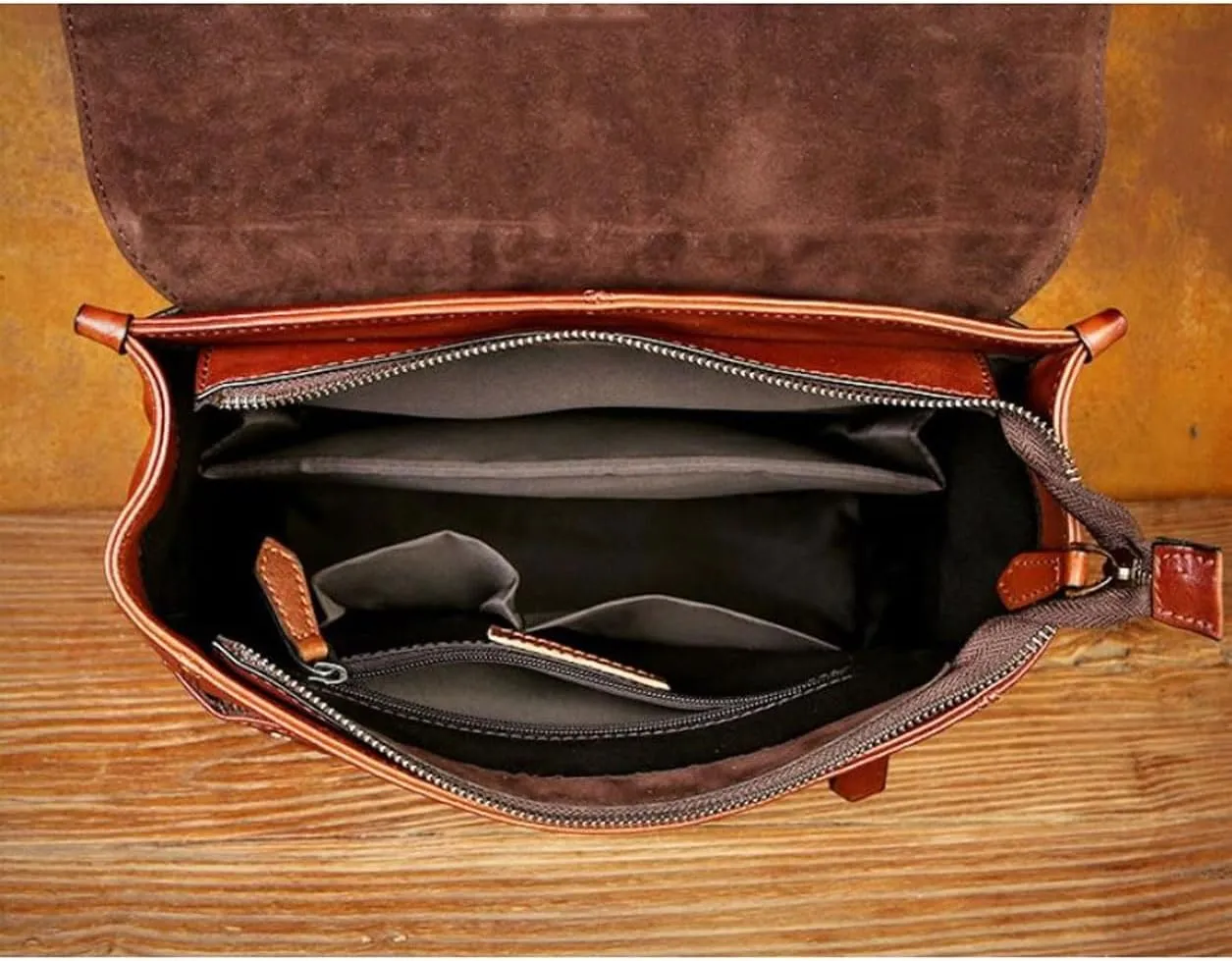 Luggage Bags Backpacks Genuine Leather Laptop Bags Casual Daypack Mens Briefcases Computers Bags Bookbags 16.5Inch