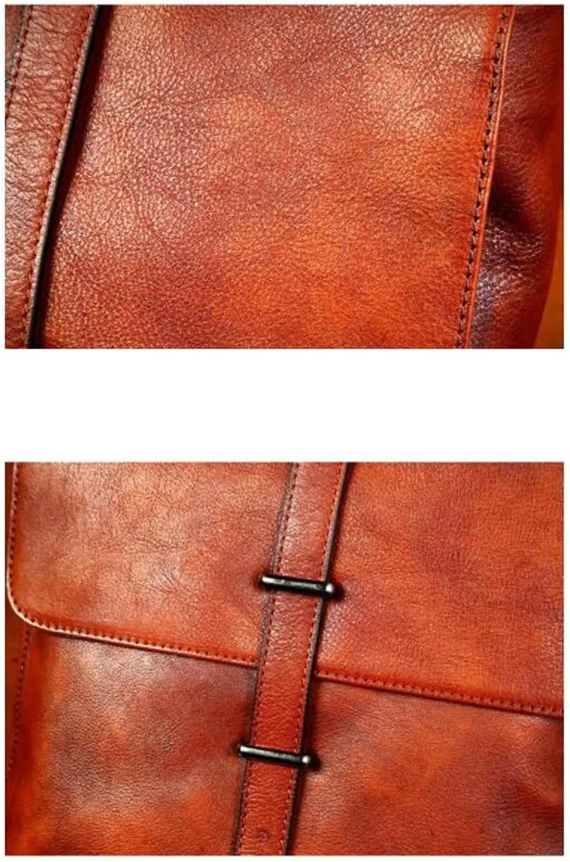Luggage Bags Backpacks Genuine Leather Laptop Bags Casual Daypack Mens Briefcases Computers Bags Bookbags 16.5Inch