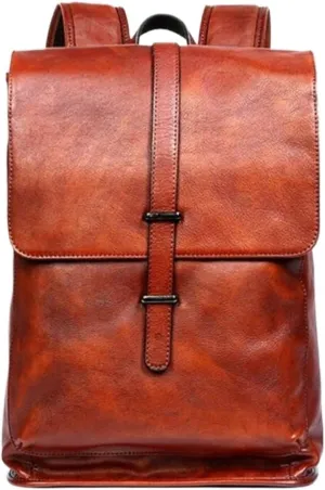 Luggage Bags Backpacks Genuine Leather Laptop Bags Casual Daypack Mens Briefcases Computers Bags Bookbags 16.5Inch