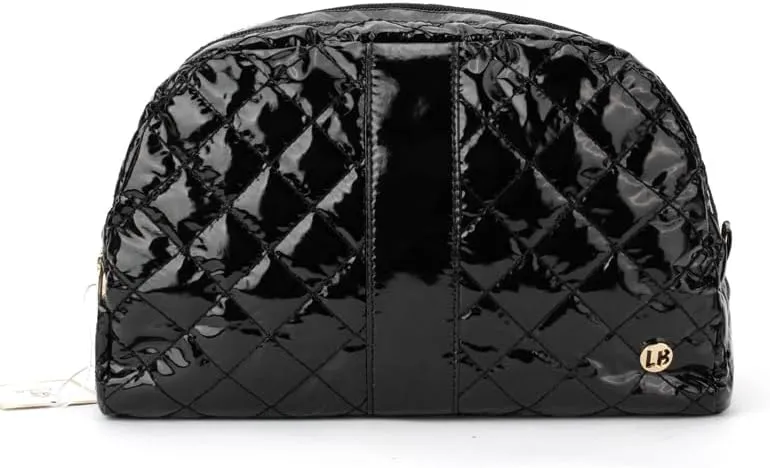 Makeup Bag  Quilted Travel Essential for Skincare, Toiletries, and Cosmetics | Small, Stylish Perfect for Travel & On-the-Go Glam (ONYX)