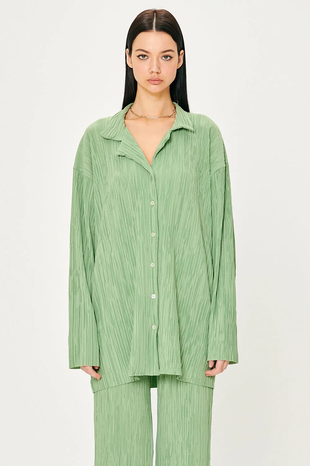 Maria Oversized Plisse Shirt