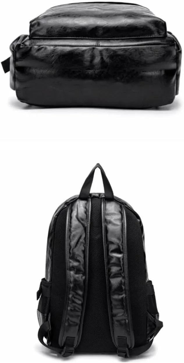 Mens Backpacks Genuine Leather Laptop Bags Briefcases Computers Bags Casual Daypack Luggage Travel Bags 16.7Inch(Brown)