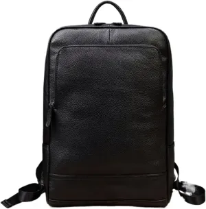 Mens Backpacks Genuine Leather Laptop Bags Computers Bags Luggage Travel Bags Casual Daypack Briefcases 16.9Inch(Black-1)