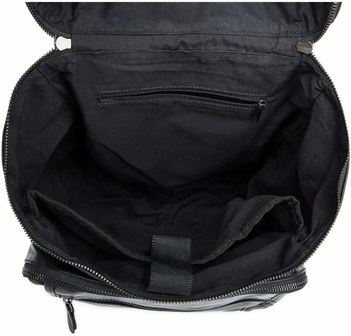 Mens Backpacks Laptop Bags Casual Daypack Briefcases Genuine Leather Computers Bags Bookbags Luggage Bags 16.5Inch(Black)