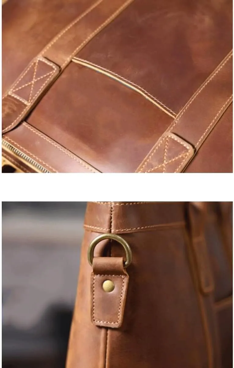 Mens Handbags Briefcases Messenger Shoulder Bags Genuine Leather Crossbody Bags Laptop Bags Computers Bags 16.1Inch